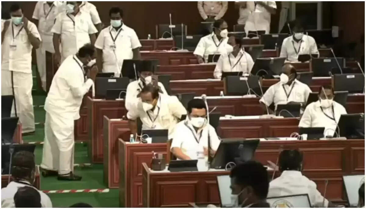 சட்டப்பேரவையில் வரிசைக் கட்டிக் கொண்டு… உதயநிதிக்கு வணக்கம் சொன்ன திமுக எம்.எல்.ஏக்கள்!