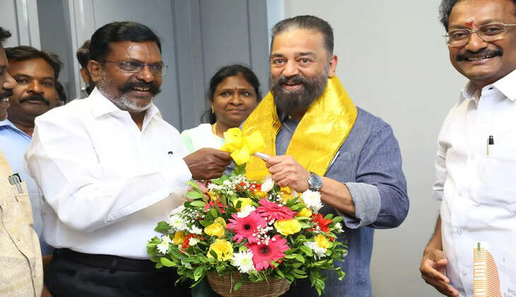 வாழ்த்து கூற வந்த திருமா..! அன்புடன் கட்டியணைத்த கமல்..&nbsp; &lsquo;அன்புத்தம்பியின் அன்பில் நெகிழ்ந்தேன்&rsquo; என உருக்கம்..!!