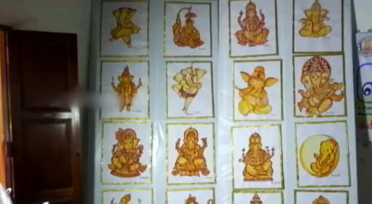 மாணவி ஸ்ரீநிதி வரைந்த ஓவியம்