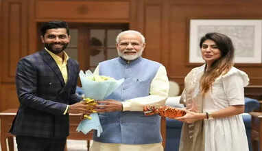 Jadeja with pm 