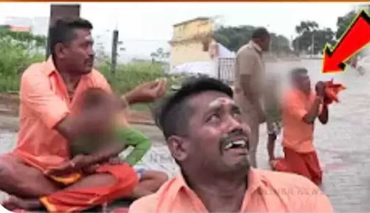 &ldquo;எனக்கு வேற வலி தெரியல அதான் பிச்சை எடுக்குறேன்&rdquo;- மகனுடன் பிச்சை எடுத்த காவலர்