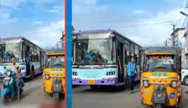 பயணியை ஆபாச வார்த்தைகளால் திட்டிய அரசு பேருந்து நடத்துனர், ஓட்டுநர்.. வைரலாகும் வீடியோ..!!