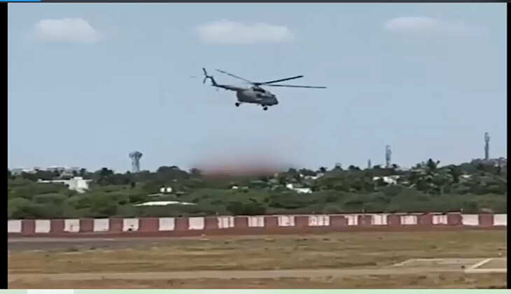 PM Modi in Helicopter