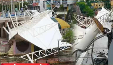 அரைமணிநேர மழைக்கே இடிந்து விழுந்த &lsquo;ஸ்மார்ட் சிட்டி&rsquo; கேலரி&nbsp;