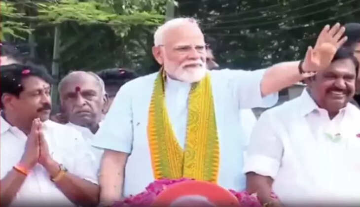 நாகர்கோவிலில் எடப்பாடி பழனிசாமியுடன் பிரதமர் மோடி ரோடு ஷோ!