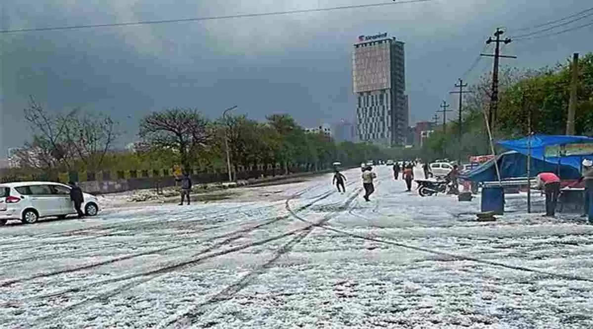 hailstorm in delhi 