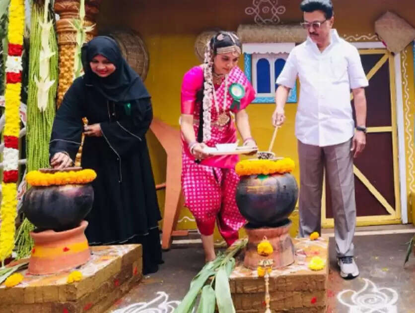 ஷு அணிந்து பொங்கல் வைத்த ஸ்டாலின்- வானதி சீனிவாசன் குற்றச்சாட்டு