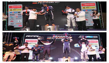 ஃபார்முலா 4 ரேஸ் : வெற்றிபெற்ற வீரர்களுக்கு பரிசுகள் வழங்கிய உதயநிதி.. 