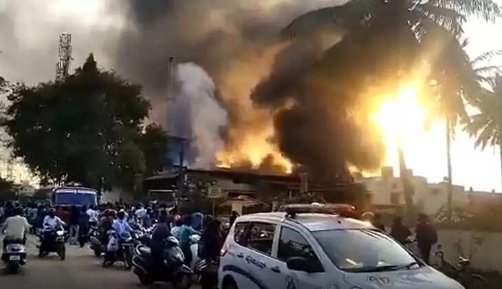 மைசூரு : பட்டாசு ஆலையில் பயங்கர தீ விபத்து..