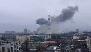 உக்ரைன் தொலைக்காட்சி டவர் மீது ஏவுகணை தாக்குதல்.. 9 பேர் உயிரிழப்பு..