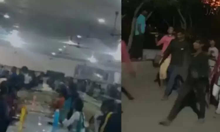 கோவையில் உருட்டுக்கட்டைகளுடன் கல்லூரிக்குள் புகுந்த வடமாநிலத்தவர்கள் - மாணவிகள் அலறல்