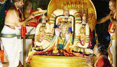 திருப்பதி ஏழுமலையான் கோயில் பிரம்மோற்சவம் கொடி ஏற்றத்துடன் தொடங்கியது