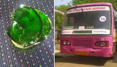 அரசுப் பேருந்து மீது பெட்ரோல் குண்டு வீச்சு- விசிக பிரமுகரின் மகன் கைது