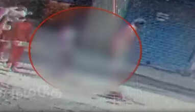 பாதாள சாக்கடையில் விழுந்த சிறுவன்