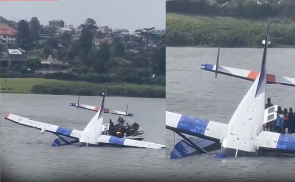 இலங்கையில் கடல் விமானம் விபத்து- ஏரி நீரில் இறங்கும்போது பலத்த காற்று வீசியதால் விபரீதம்