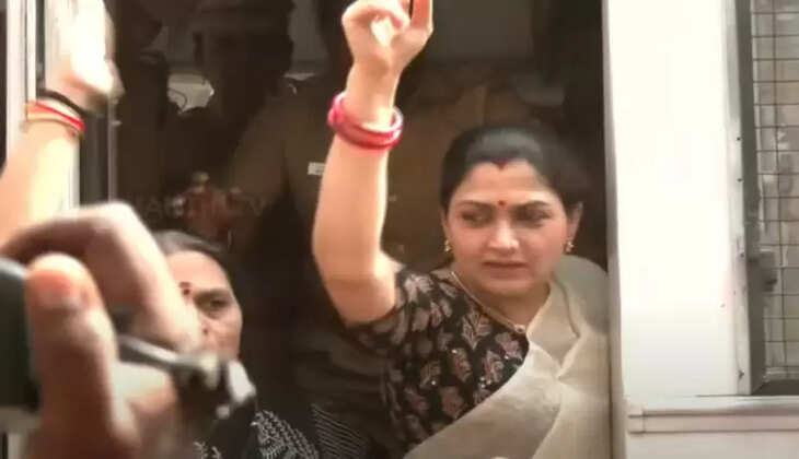 தடையை மீறி ஆர்ப்பாட்டம் - குஷ்பு உள்ளிட்ட பாஜகவினர் கைது