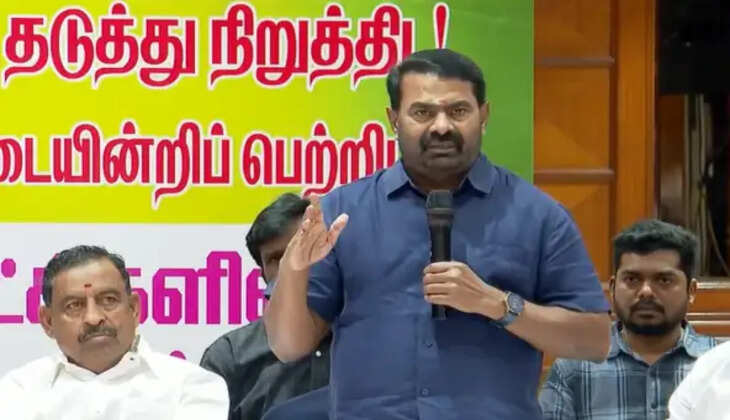 பெரும் வெள்ளத்தை தாங்கி கொள்ளலாம், வறட்சியை எப்படி தாங்கி கொள்வது?- சீமான்