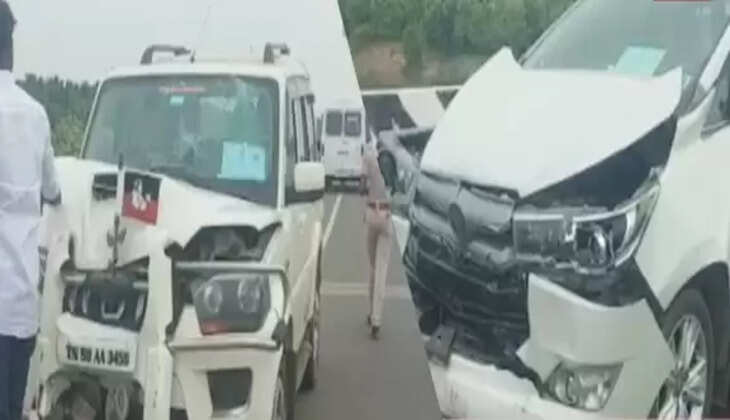  தேவர் ஜெயந்தி விழாவில் பங்கேற்க சென்ற அதிமுக முன்னாள் அமைச்சர்கள் -  வாகனம் விபத்தில் சிக்கியதால் பரபரப்பு.. 