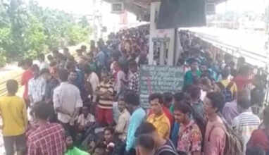 விநாயகர் சதுர்த்திக்கு சொந்த ஊர்களுக்கு செல்ல தாம்பரம் ரயில் நிலையத்தில் குவிந்த வட மாநிலத்தினர்