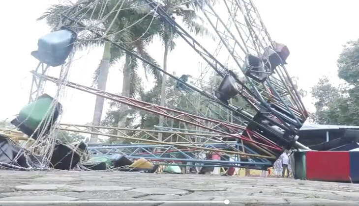 ஹேப்பி லேண்ட் கேளிக்கை பூங்காவிலுள்ள ராட்டினம் முறிந்து விழுந்து விபத்து