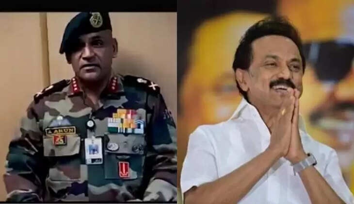 லெப்டினர் ஜெனரல் அருண், மு,க.ஸ்டாலின்