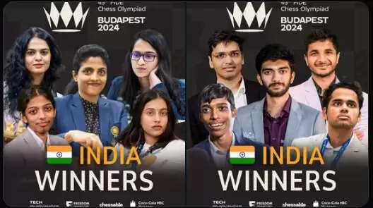 செஸ் ஒலிம்பியாட்டில் இந்தியாவுக்கு இரட்டை தங்கம்..! மோடி, ராகுல் வாழ்த்து..