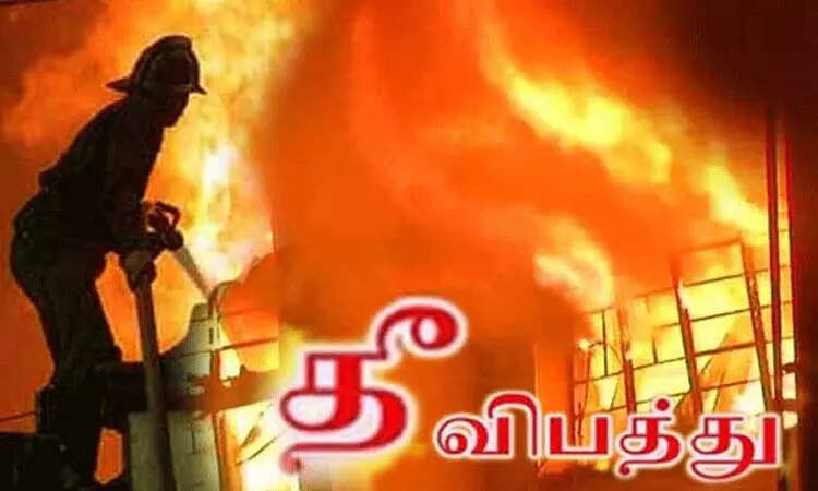 கிருஷ்ணகிரி : ஜவுளிக் கடையில் பயங்கர தீ விபத்து.. 