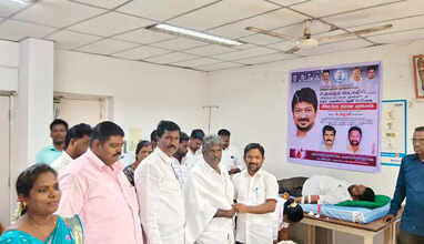 துணை முதல்வர் உதயநிதி பிறந்தநாளையொட்டி ரத்ததான முகாம்