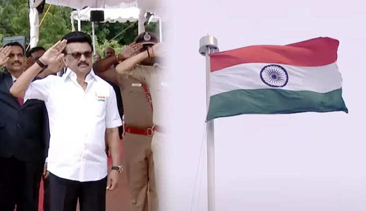 கோட்டை கொத்தளத்தில் மூவர்ணக் கொடியை ஏற்றிய முதல்வர் ஸ்டாலின்.. சுதந்திர தின விருது வழங்கி கௌரவிப்பு..&nbsp;&nbsp;