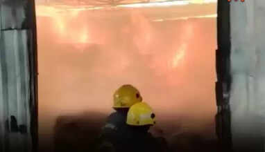 சென்னையில் ஹார்டுவேர் குடோனில் தீ விபத்து... 