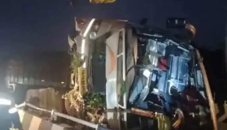 பெரும் அதிர்ச்சி! காலையிலேயே கோர விபத்து! ஆம்னி பேருந்து கவிழ்ந்தது