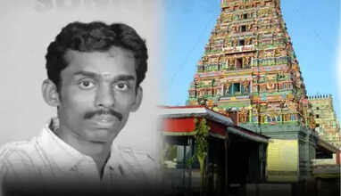 கோயில் கோபுரத்தில் இருந்து கீழே தவறி விழுந்த பக்தர் உயிரிழப்பு!