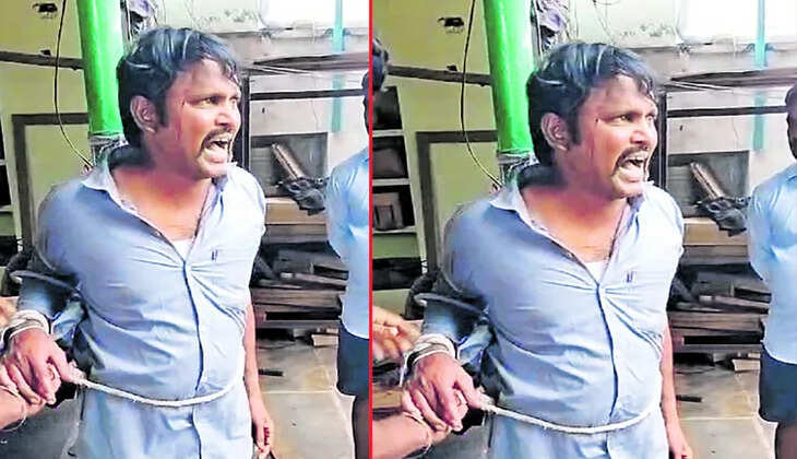 சாக்லேட் தருவதாக கூறி சிறுமிக்கு பாலியல் தொல்லை- கட்டிவைத்து அடித்த மக்கள்