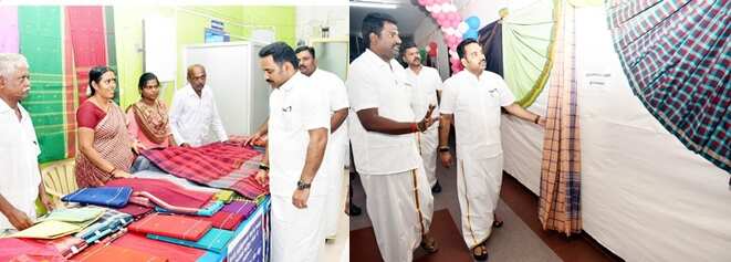 விருதுநகரில் தேசிய கைத்தறி கண்காட்சியை துவங்கி வைத்த ஆட்சியர் மேகநாத ரெட்டி!