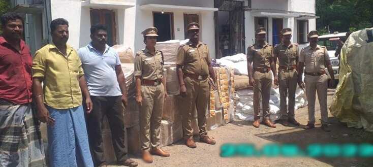 வலங்கைமான் அருகே தனியார் குடோனில் பதுக்கிய 3 டன் குட்கா பறிமுதல்... தலைமறைவான குடோன் உரிமையாளருக்கு போலீஸ் வலை!