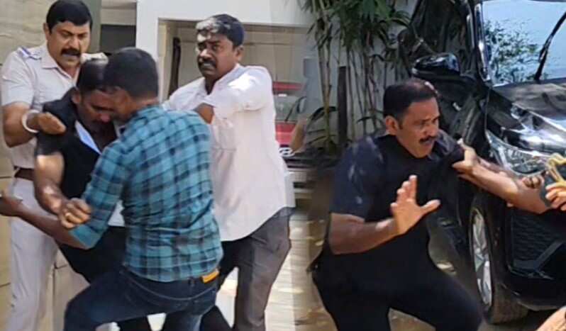 போலீசாரிடம் துப்பாக்கியை காட்டி மிரட்டிய சீமான் வீட்டு காவலாளி கைது