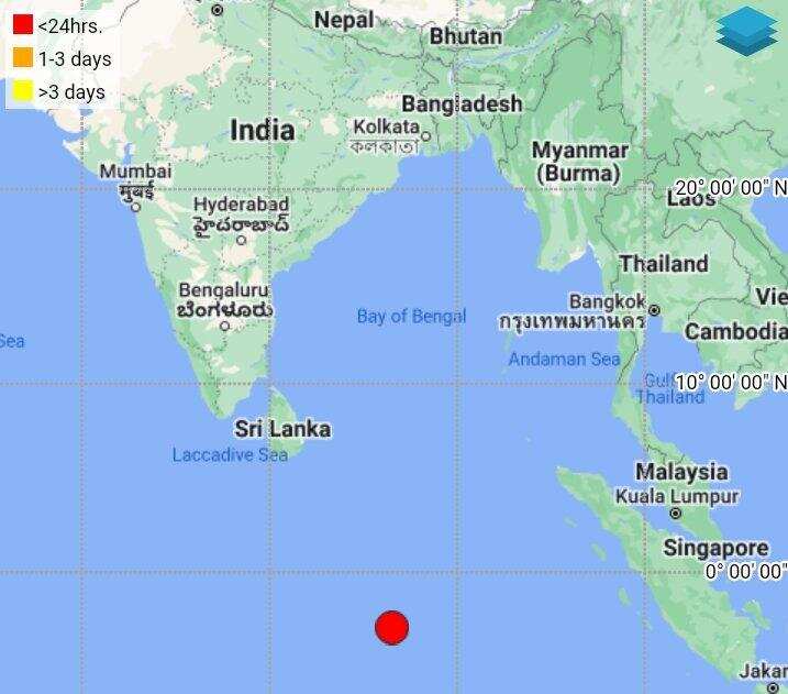 இலங்கை அருகே சக்திவாய்ந்த நிலநடுக்கம் - ரிக்டர் அளவில் 6.2 ஆக பதிவு