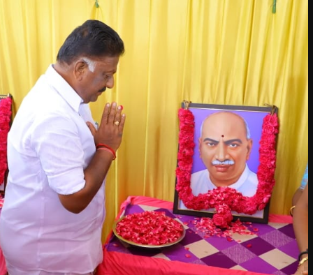 கர்மவீரர் காமராசர் நினைவு நாள் - ஓபிஎஸ் மரியாதை!!