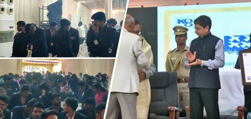 ஆளுநர் பங்கேற்ற நிகழ்ச்சியில் ஏ.சி.யில் இருந்து புகை வந்ததால் பரபரப்பு!