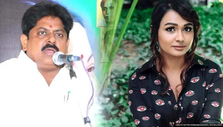 முன்னாள் அமைச்சர் மணிகண்டன் வீட்டை முற்றுகையிட முயன்ற நடிகை!!