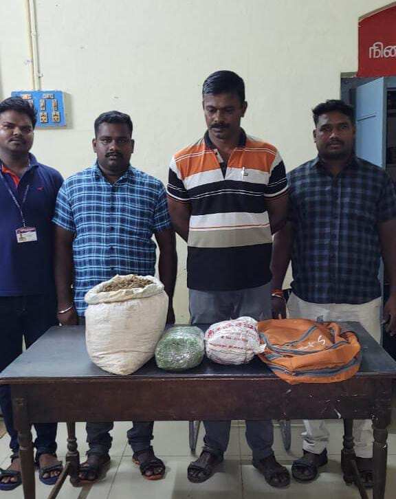 சேலம் வழியாக ரயிலில் கடத்திச்சென்ற 6 கிலோ கஞ்சா பறிமுதல்!