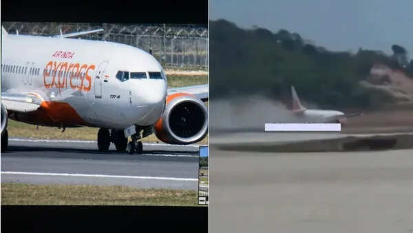 #BREAKING : ஏர் இந்தியா விமான விபத்து..! தரையிறங்கும்போது வெடித்து சிதறிய டயர்!