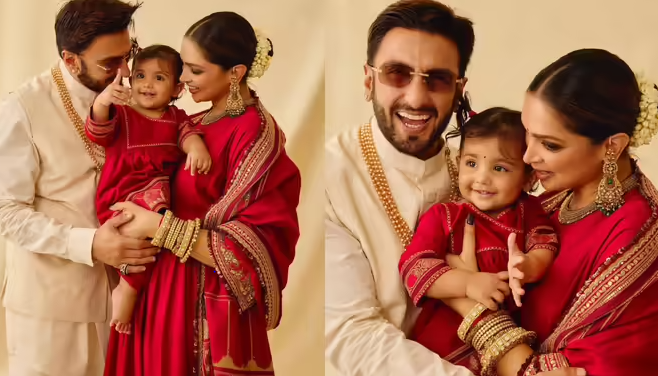 ரொம்ப க்யூட்..! தீபிகா - ரன்வீர் சிங் குழந்தையின் முகம் வெளியீடு..!