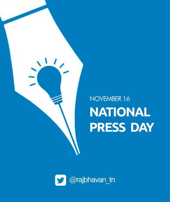 தேசிய பத்திரிக்கையாளர் தினம் : ஆளுநர், அரசியல் தலைவர்கள் வாழ்த்து..