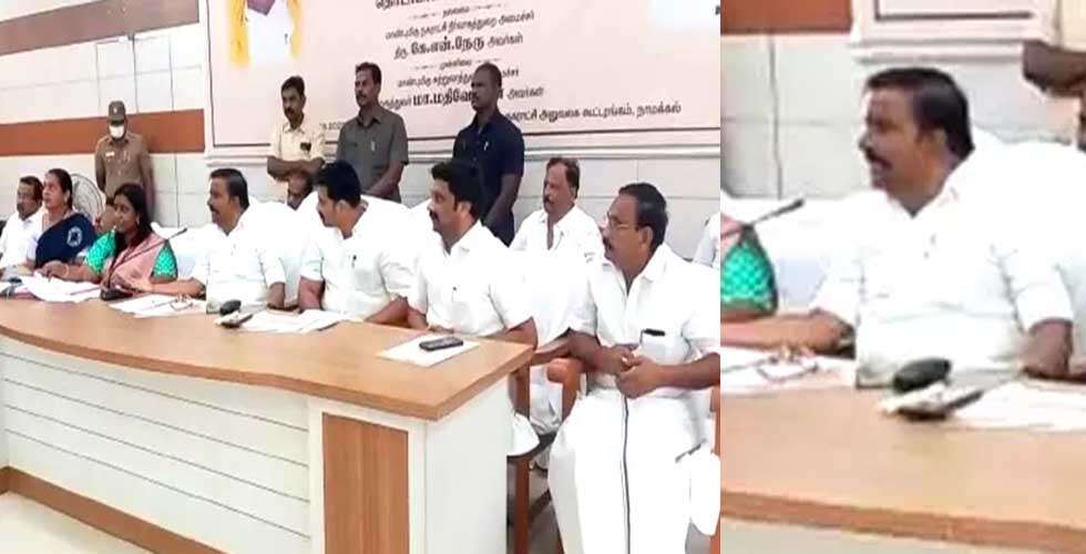 செல்போனை நோண்டிக் கொண்டிருந்த அதிகாரி- அமைச்சர் நேருவுக்கு வந்த கோபம்