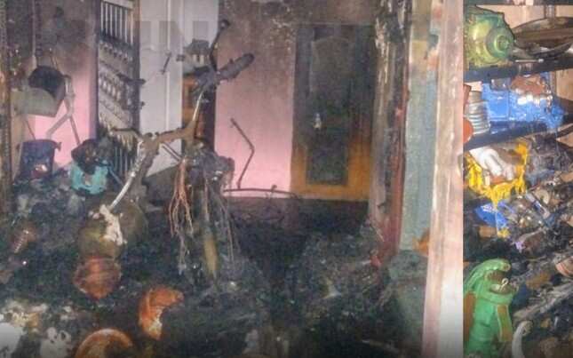 எலக்ட்ரிக் பைக் தீப்பிடித்து விபத்து! வீடே எரிந்தது... 9 மாத குழந்தை உட்பட 3 பேர் காயம்