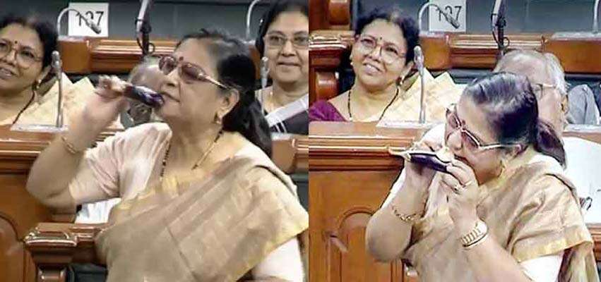 கத்தரிக்காயை கடித்து பார்லியில் பரபரப்பை ஏற்படுத்திய எம்.பி.