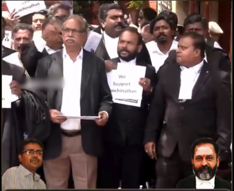 தமிழ்நாடு, புதுச்சேரியில் வழக்கறிஞர்கள் ஆர்ப்பாட்டம்.. நீதிபதி சுவாமிநாதனுக்கு எதிராக முழக்கம்..!!