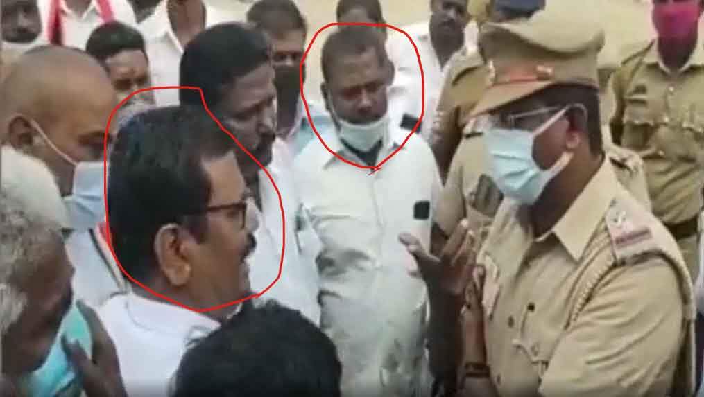 பெண் வேட்பாளரின் கணவரை பளார் பளார் என அறைந்த திமுக நிர்வாகி