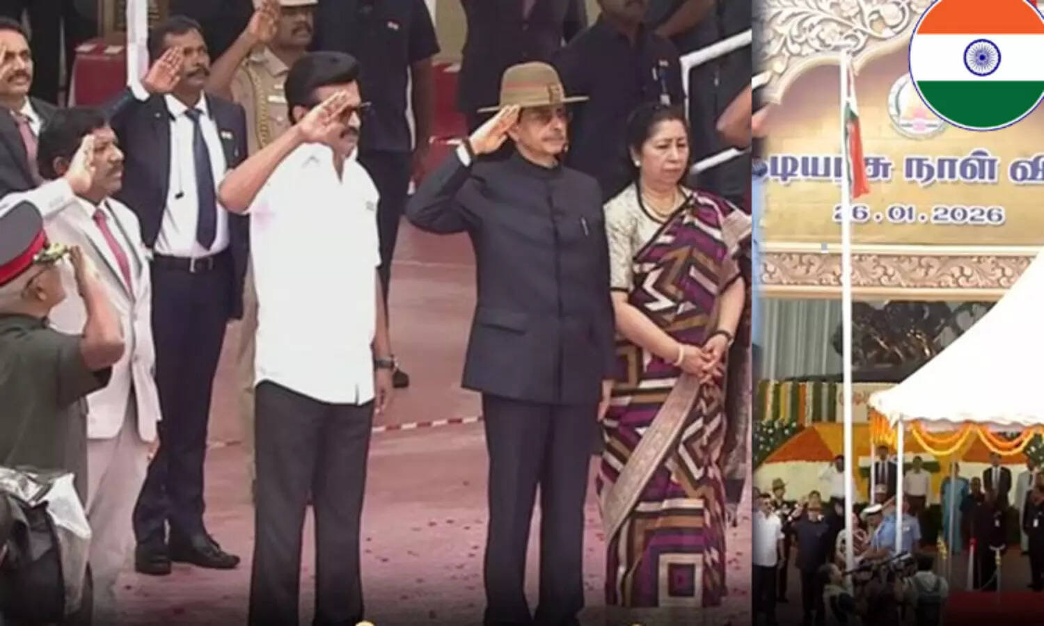 மெரினா கடற்கரையில் கவர்னர் ஆர்.என்.ரவி தேசியக்கொடி ஏற்றினார்..!!